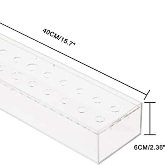 Worhe Accents Flower Vase Clear Acrylic Long Rectangular 57 Inches